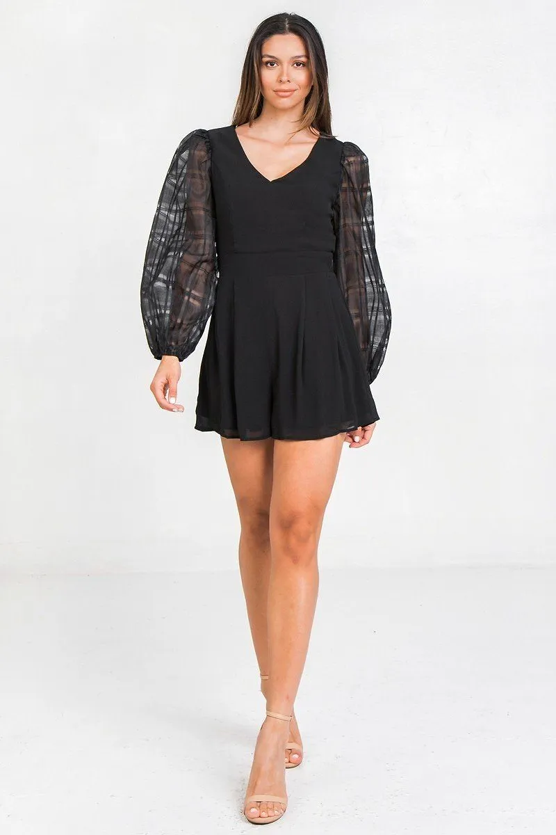 V Neckline Solid Romper sold by Gigi Laurent product image thumbnail 2