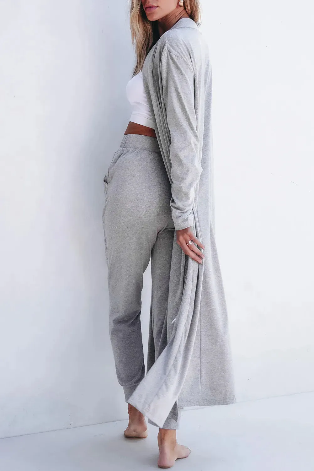 Open Front Long Sleeve Cardigan and Pants Lounge Set sold by Gigi Laurent product image thumbnail 3