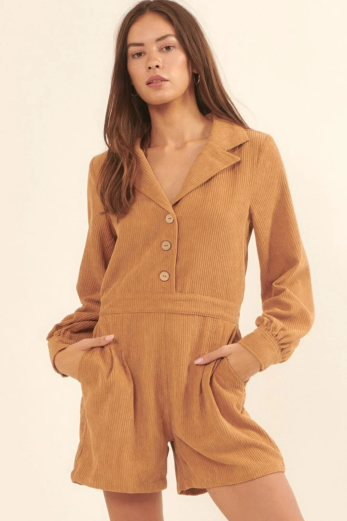 A Woven Corduroy Romper sold by Gigi Laurent