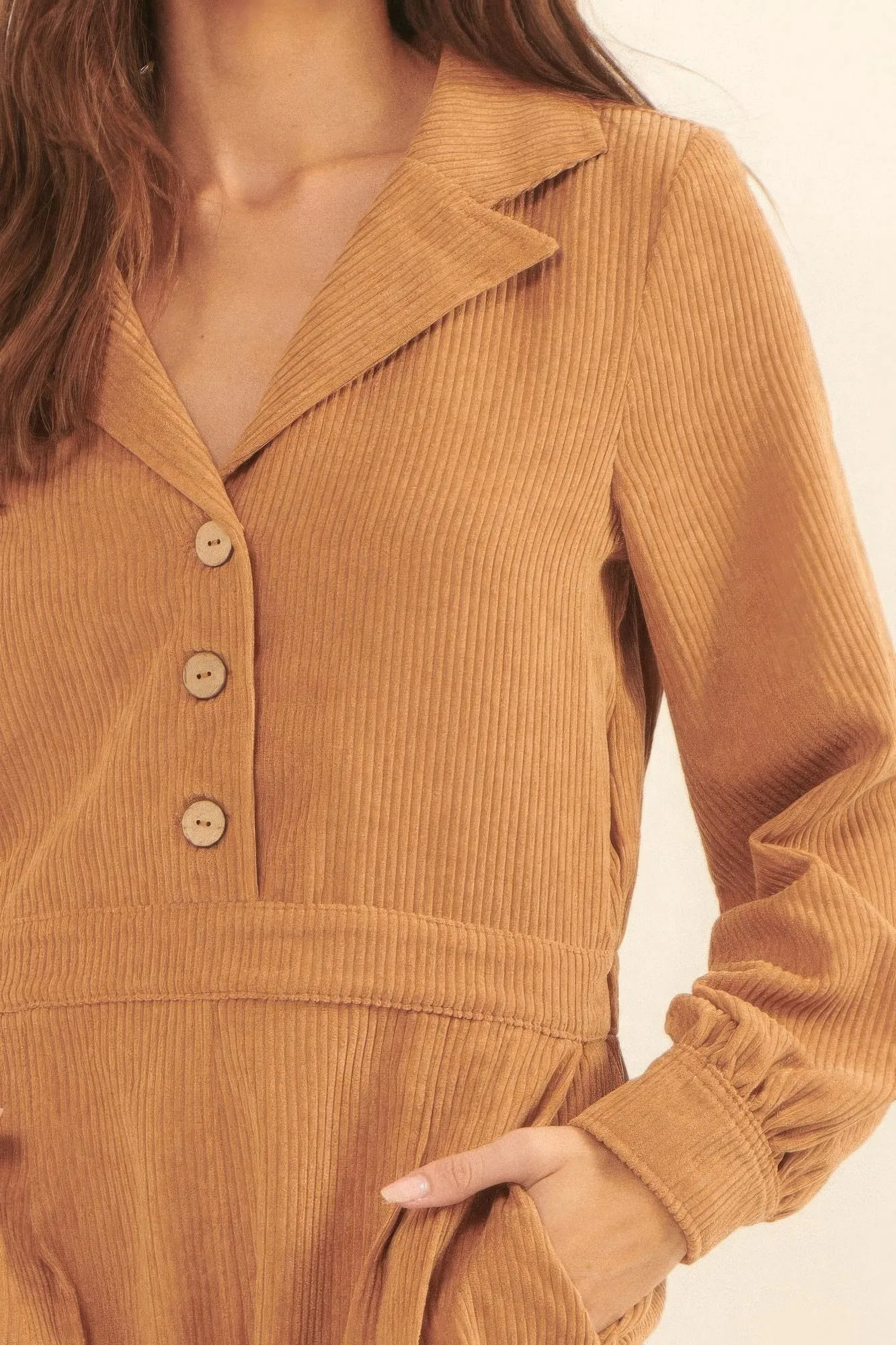 A Woven Corduroy Romper sold by Gigi Laurent product image thumbnail 3