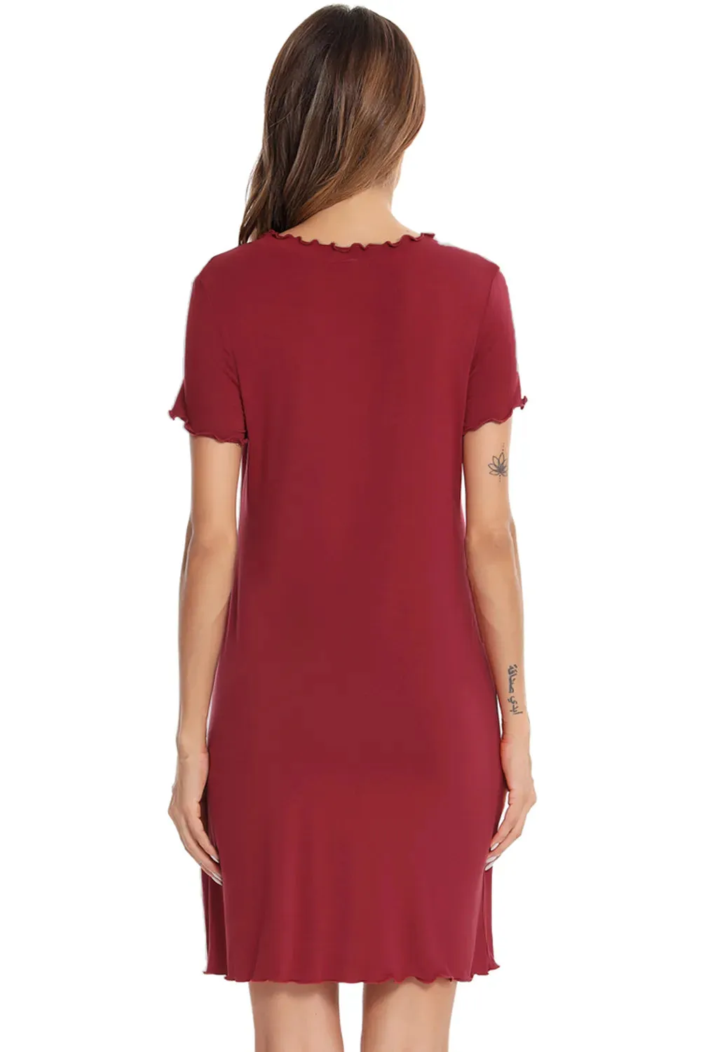 Round Neck Short Sleeve Lounge Dress sold by Gigi Laurent product image thumbnail 2