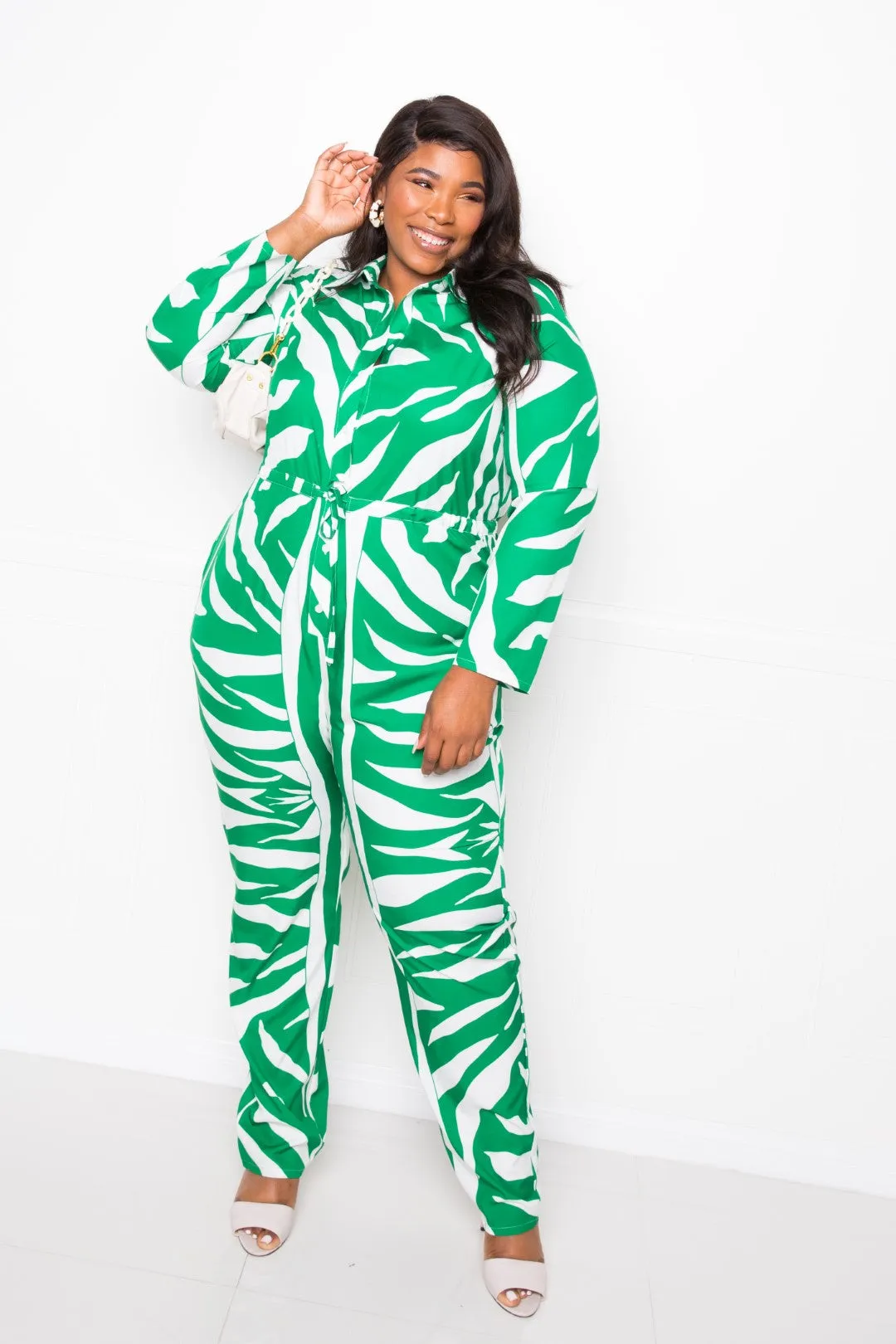 Button Up Long Sleeve Jumpsuit sold by Gigi Laurent product image thumbnail 4