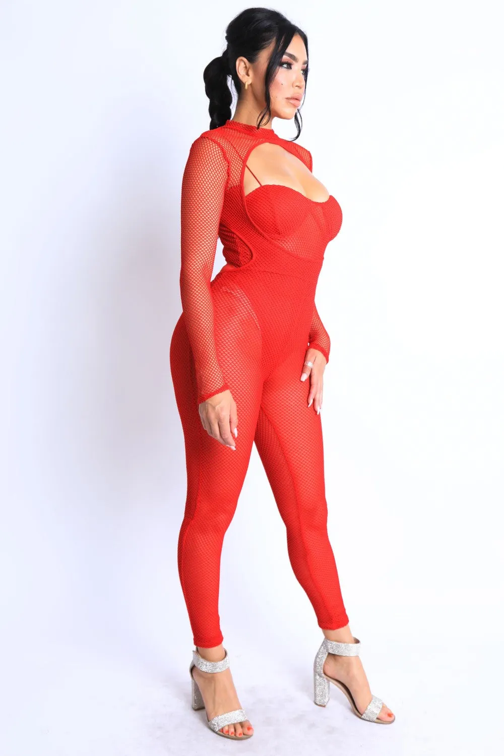Mesh Crop Jumpsuit Set sold by Gigi Laurent product image thumbnail 3