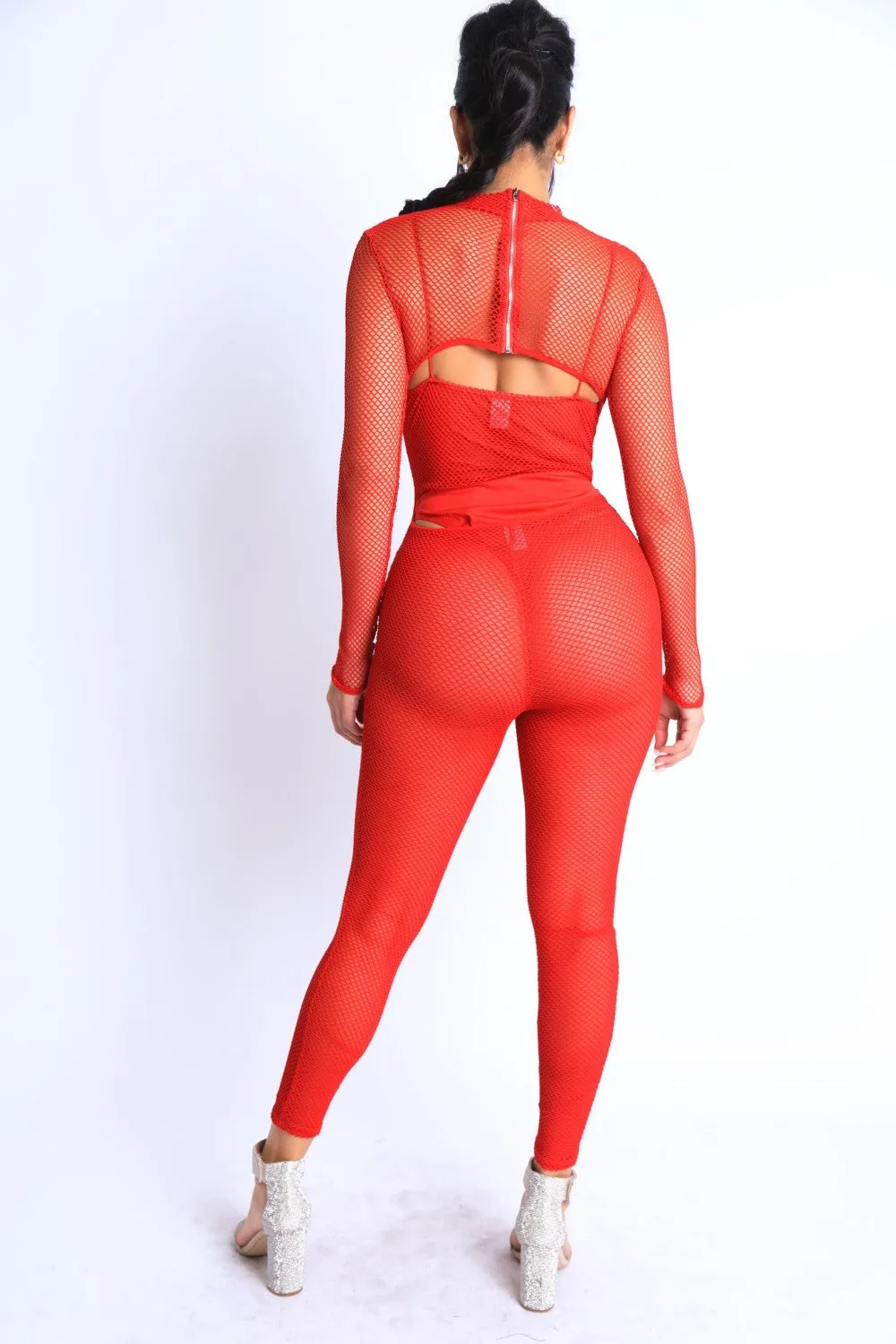 Mesh Crop Jumpsuit Set sold by Gigi Laurent product image thumbnail 4
