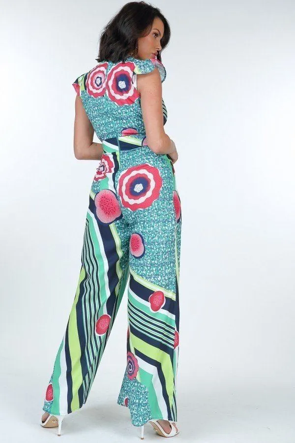 Ruffle Sleeve Surplice Jumpsuit sold by Gigi Laurent product image thumbnail 3