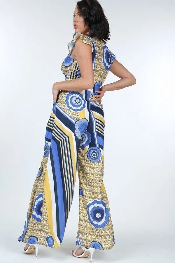 Ruffle Sleeve Surplice Jumpsuit sold by Gigi Laurent product image thumbnail 4