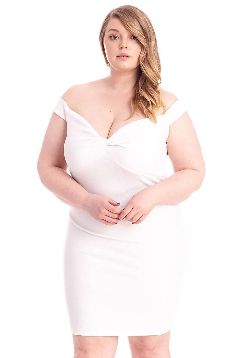 Glittered Off Shoulder Mini Dress sold by Gigi Laurent product image thumbnail 2