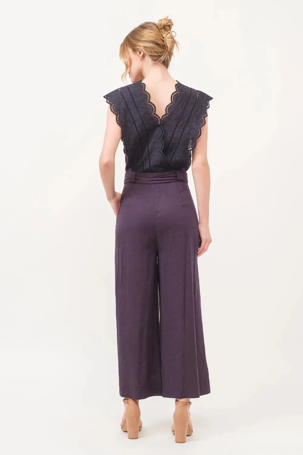And The Why Laced Surplice Tie Waist Jumpsuit sold by Gigi Laurent product image thumbnail 3