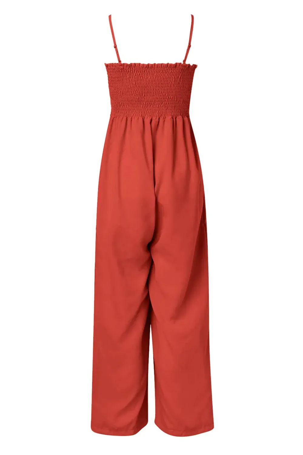 Smocked Spaghetti Strap Wide Leg Jumpsuit sold by Gigi Laurent product image thumbnail 3