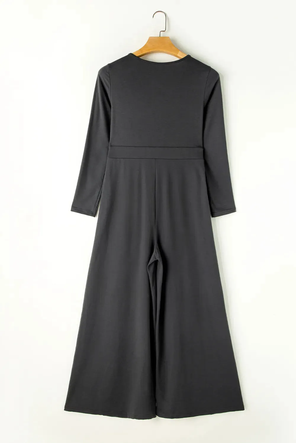 Pocketed Long Sleeve Wide Leg Jumpsuit sold by Gigi Laurent product image thumbnail 3