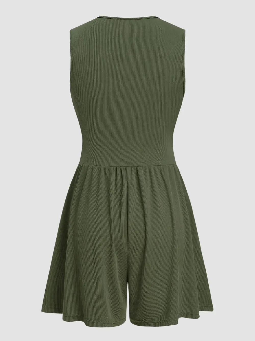 Ruched Plunge Sleeveless Romper sold by Gigi Laurent product image thumbnail 3