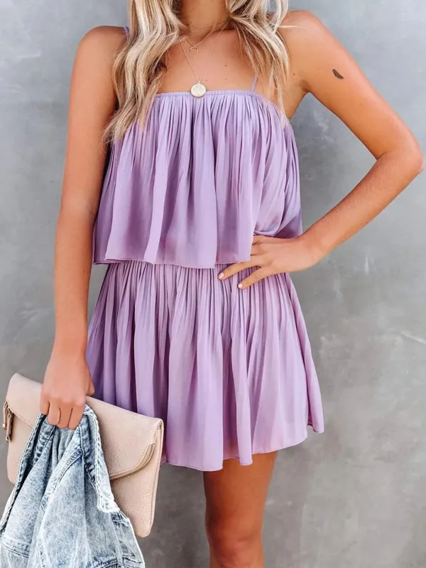 Ruched Spaghetti Strap Romper sold by Gigi Laurent