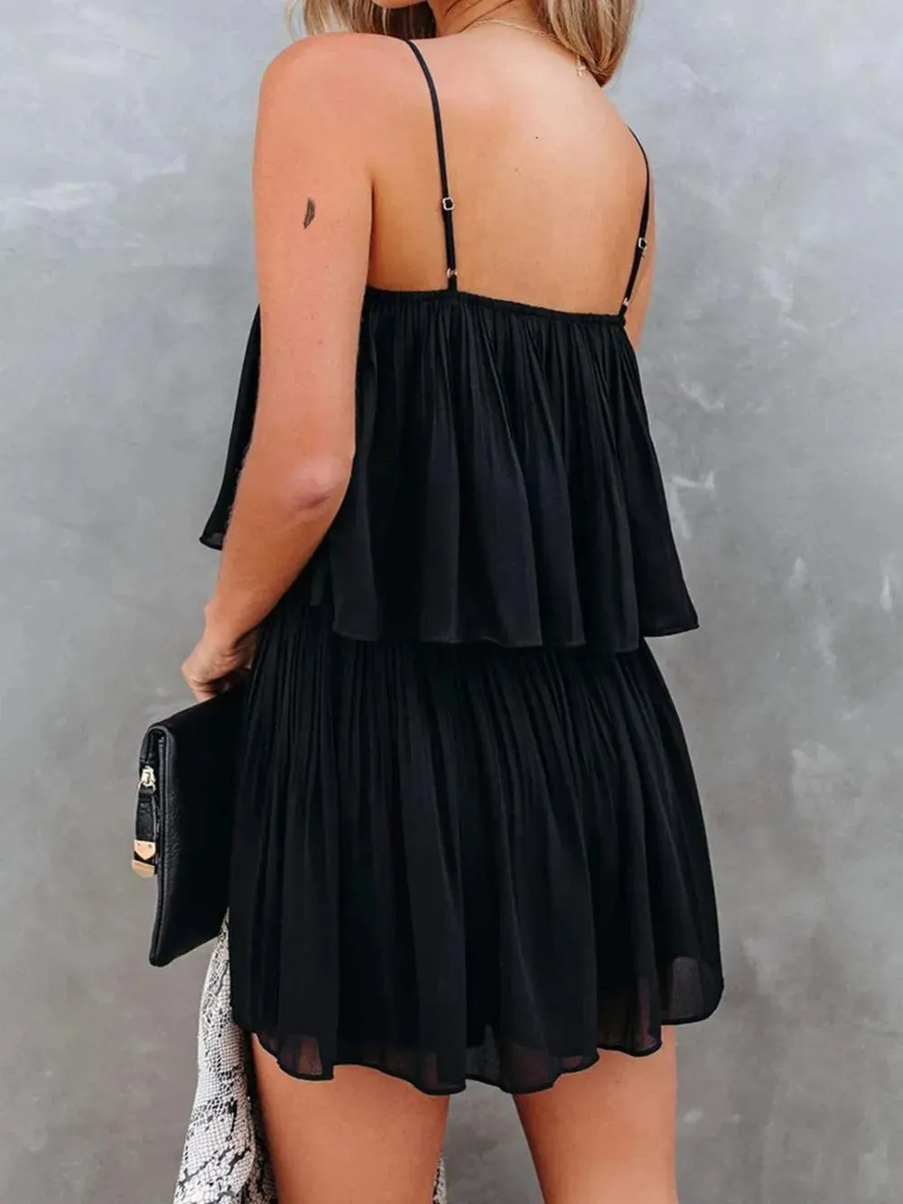 Ruched Spaghetti Strap Romper sold by Gigi Laurent product image thumbnail 4