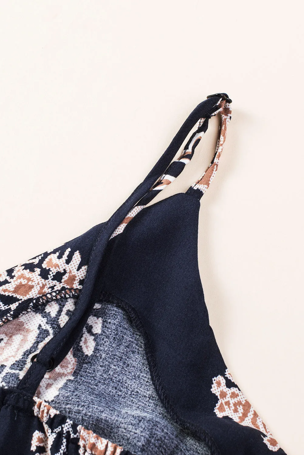 Printed V-Neck Sleeveless Jumpsuit sold by Gigi Laurent product image thumbnail 4