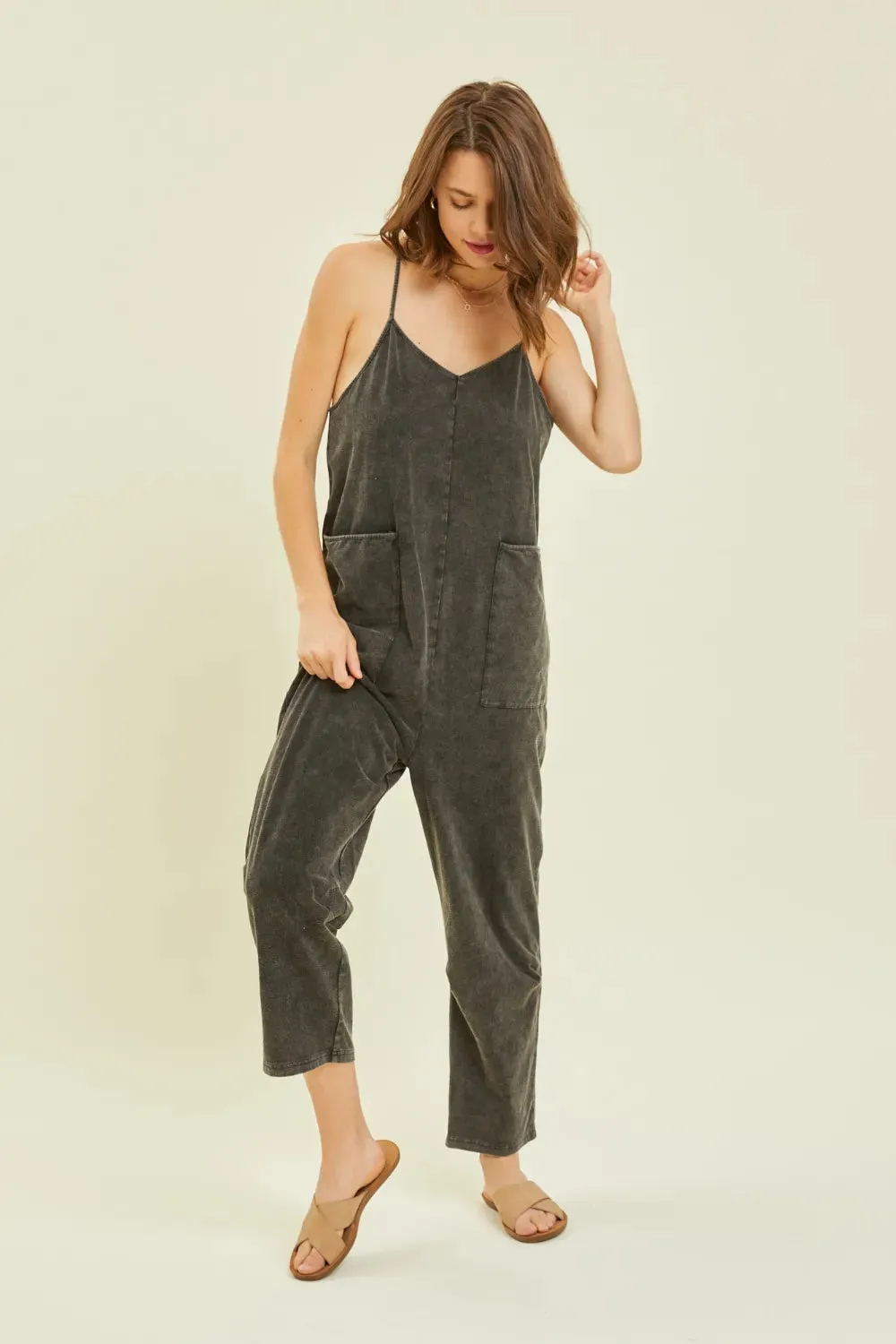 HEYSON Full Size Mineral-Washed Oversized Jumpsuit with Pockets sold by Gigi Laurent product image thumbnail 3