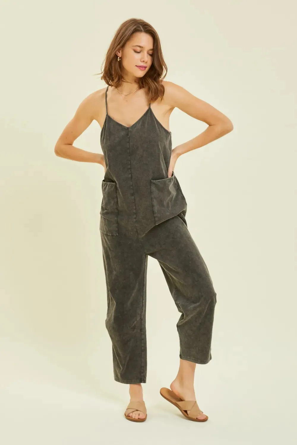 HEYSON Full Size Mineral-Washed Oversized Jumpsuit with Pockets sold by Gigi Laurent product image thumbnail 4