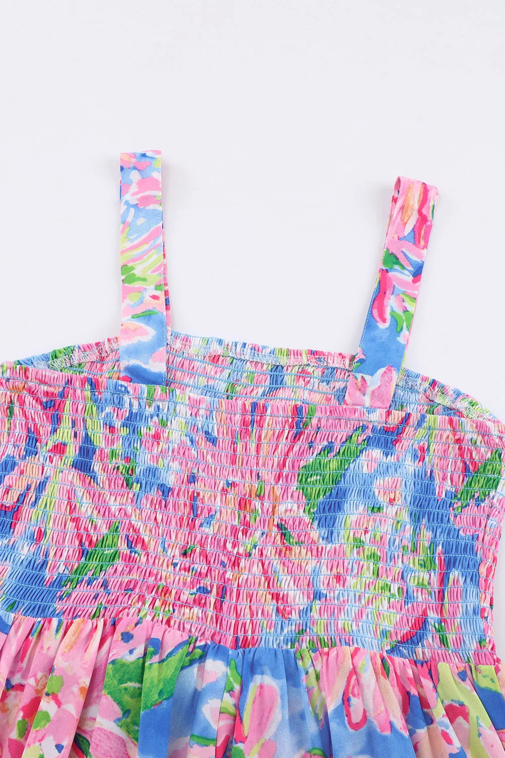 Floral Smocked Square Neck Jumpsuit with Pockets sold by Gigi Laurent product image thumbnail 4