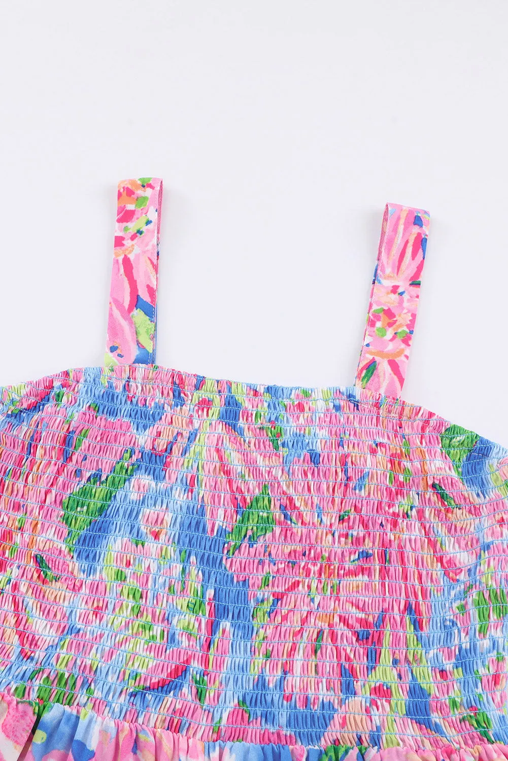 Floral Smocked Square Neck Jumpsuit with Pockets sold by Gigi Laurent product image thumbnail 3