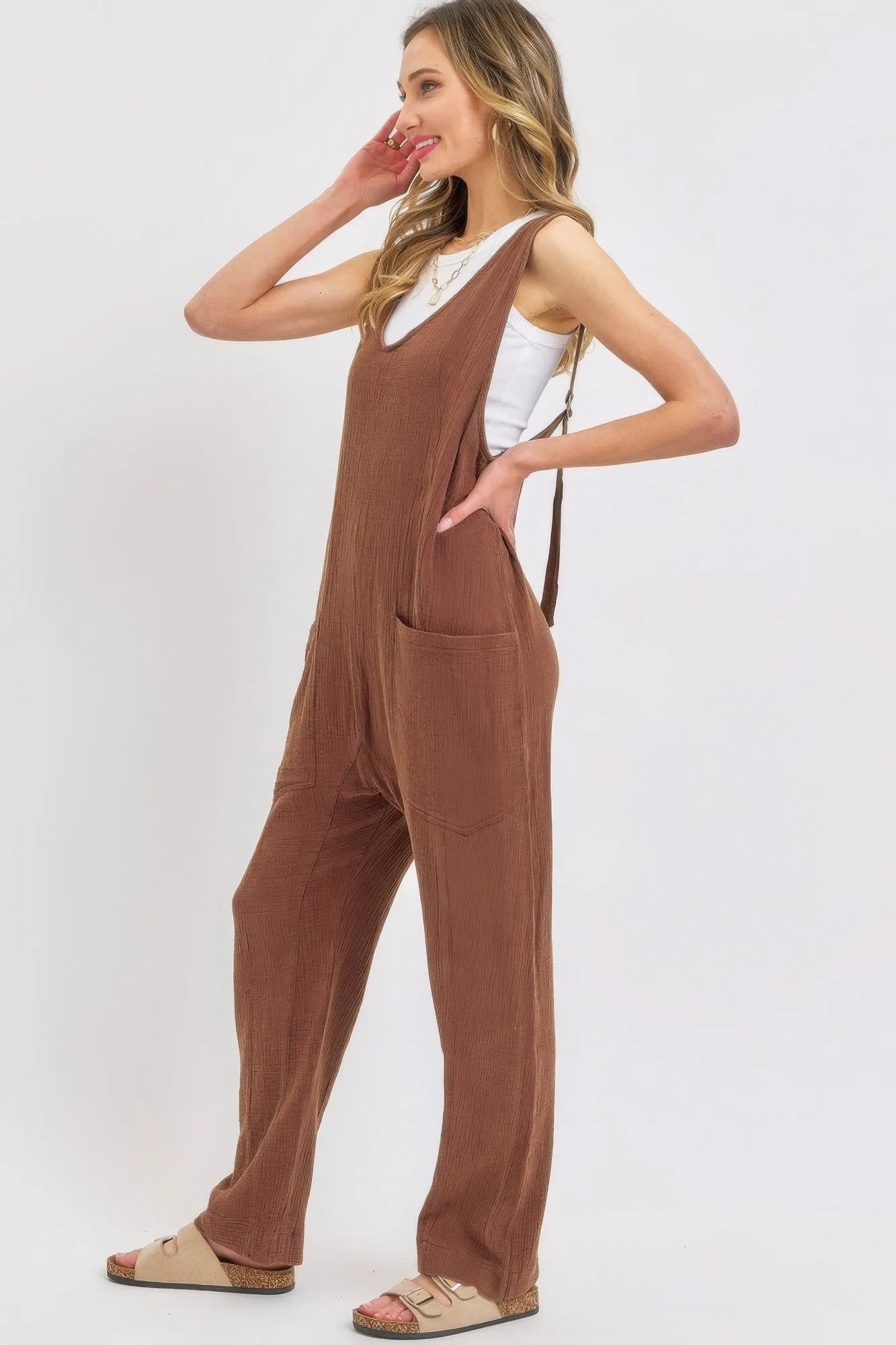 Mineral Washed Summer Jumpsuit sold by Gigi Laurent product image thumbnail 4