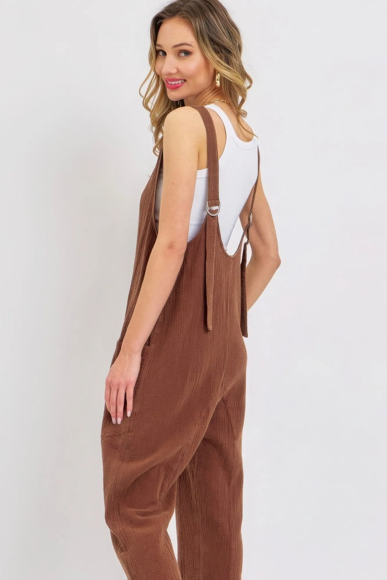 Mineral Washed Summer Jumpsuit sold by Gigi Laurent product image thumbnail 5