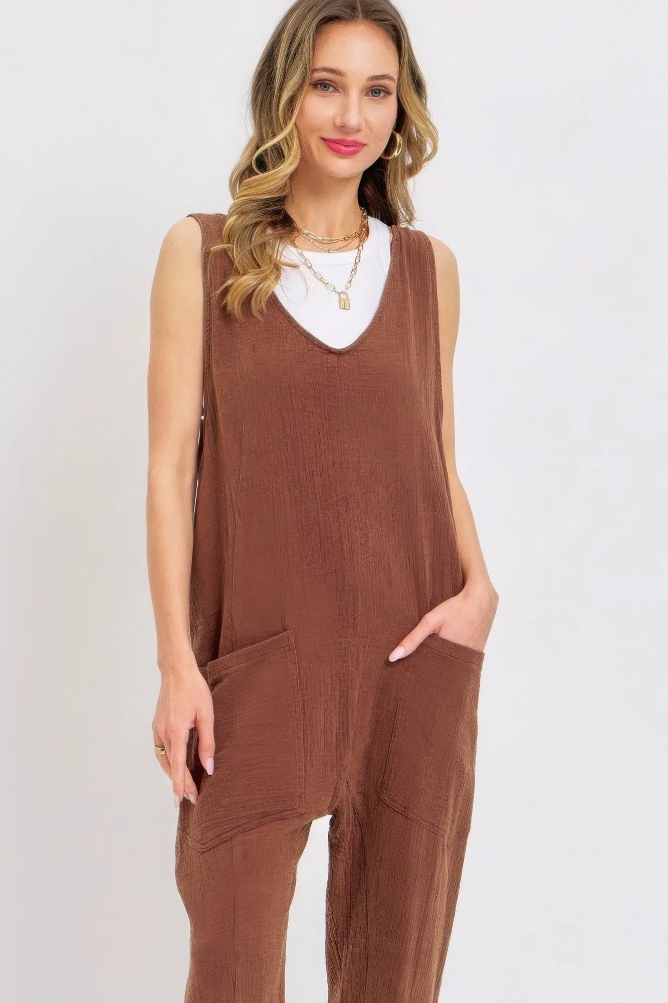 Mineral Washed Summer Jumpsuit sold by Gigi Laurent product image thumbnail 3