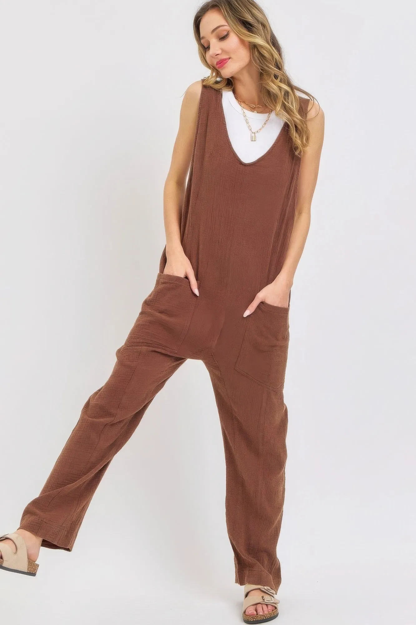 Mineral Washed Summer Jumpsuit sold by Gigi Laurent product image thumbnail 2