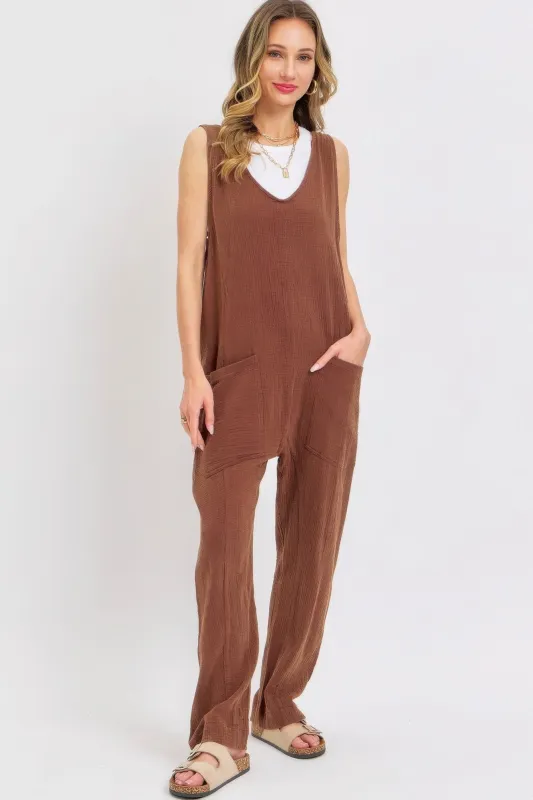 Mineral Washed Summer Jumpsuit sold by Gigi Laurent