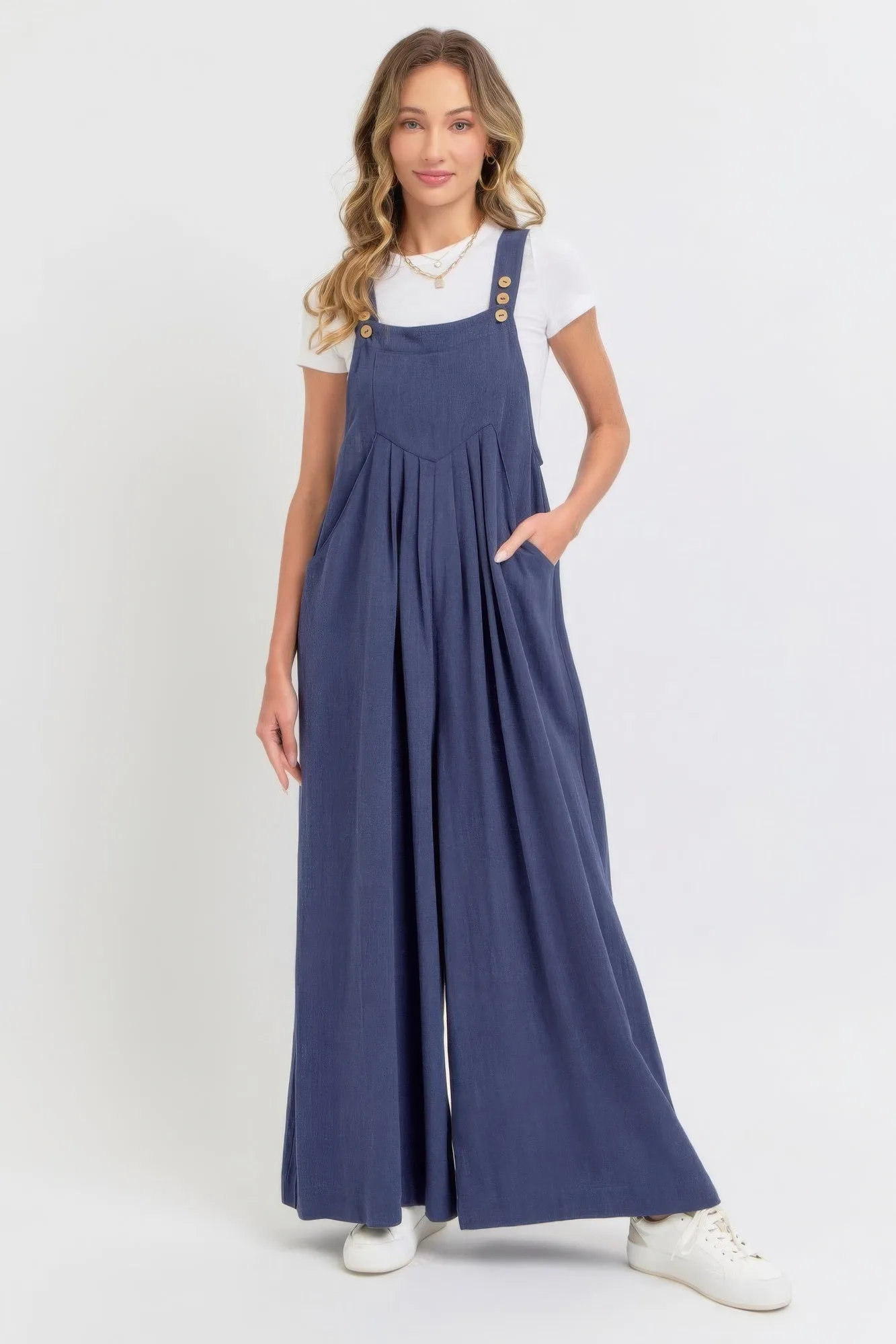 Adjustable Strap Overall Wide Leg Jumpsuit sold by Gigi Laurent