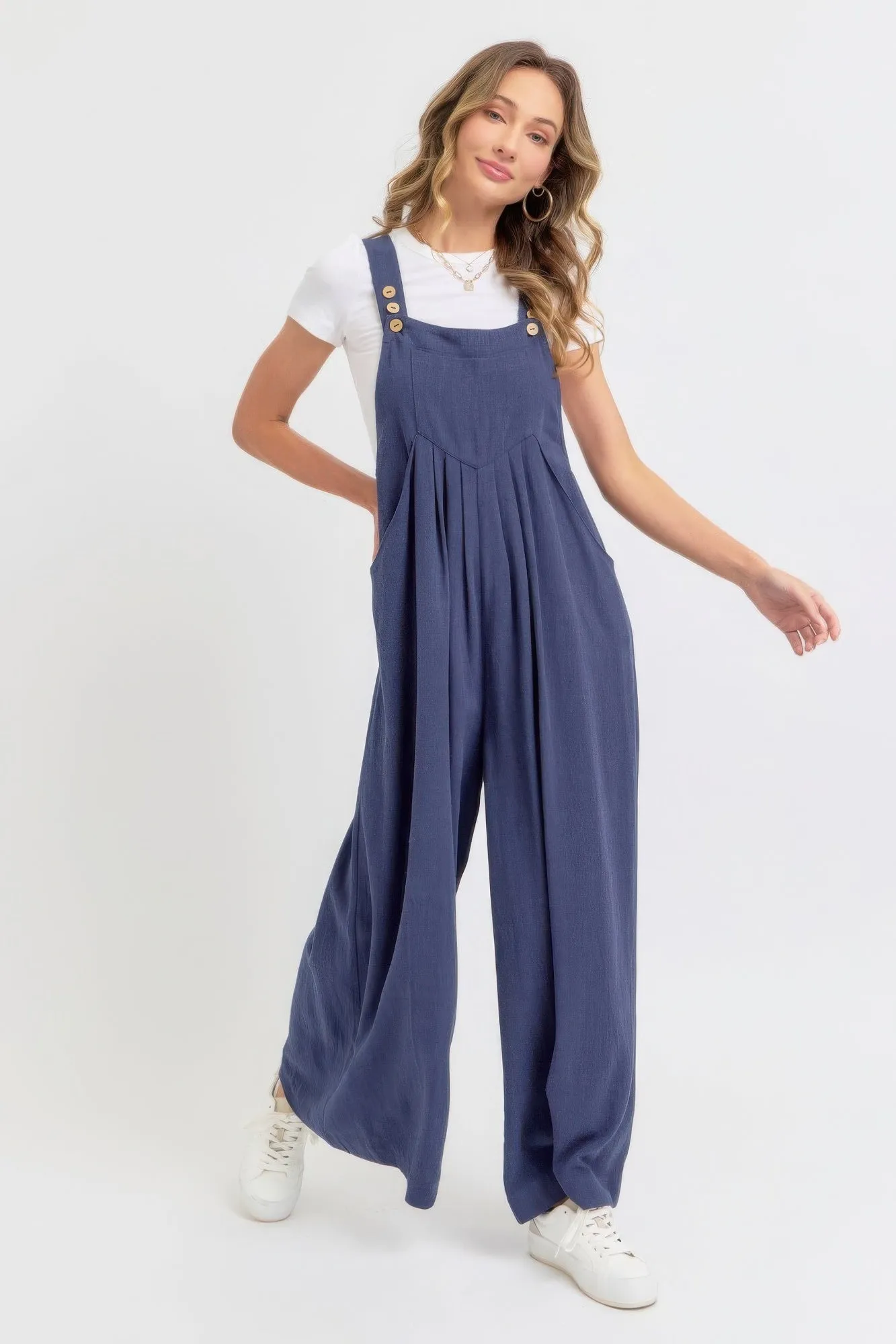 Adjustable Strap Overall Wide Leg Jumpsuit sold by Gigi Laurent product image thumbnail 2