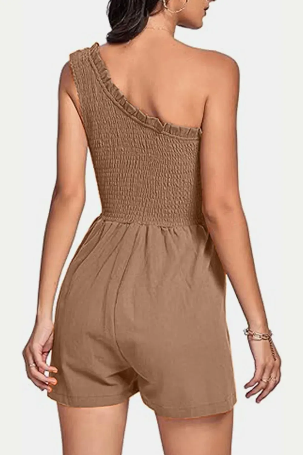 Smocked Single Shoulder Romper sold by Gigi Laurent product image thumbnail 2