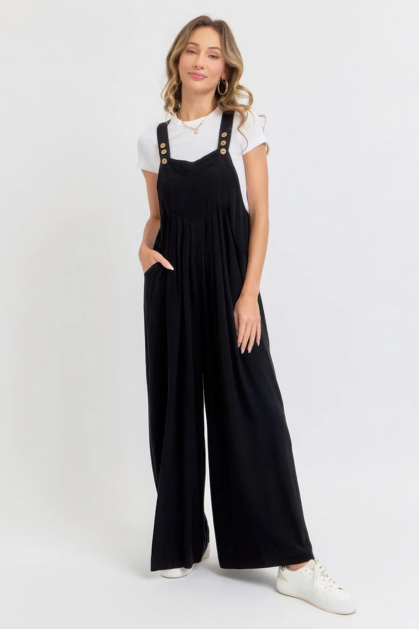Adjustable Strap Overall Wide Leg Jumpsuit sold by Gigi Laurent product image thumbnail 2