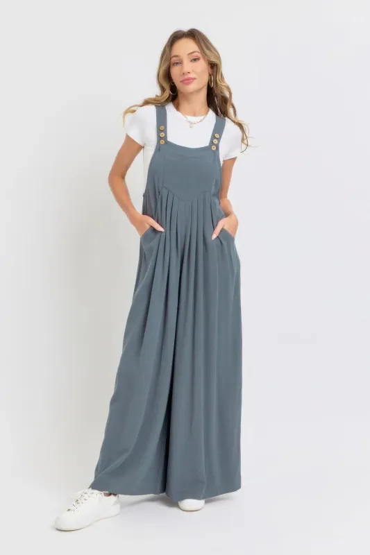 Adjustable Strap Overall Wide Leg Jumpsuit sold by Gigi Laurent
