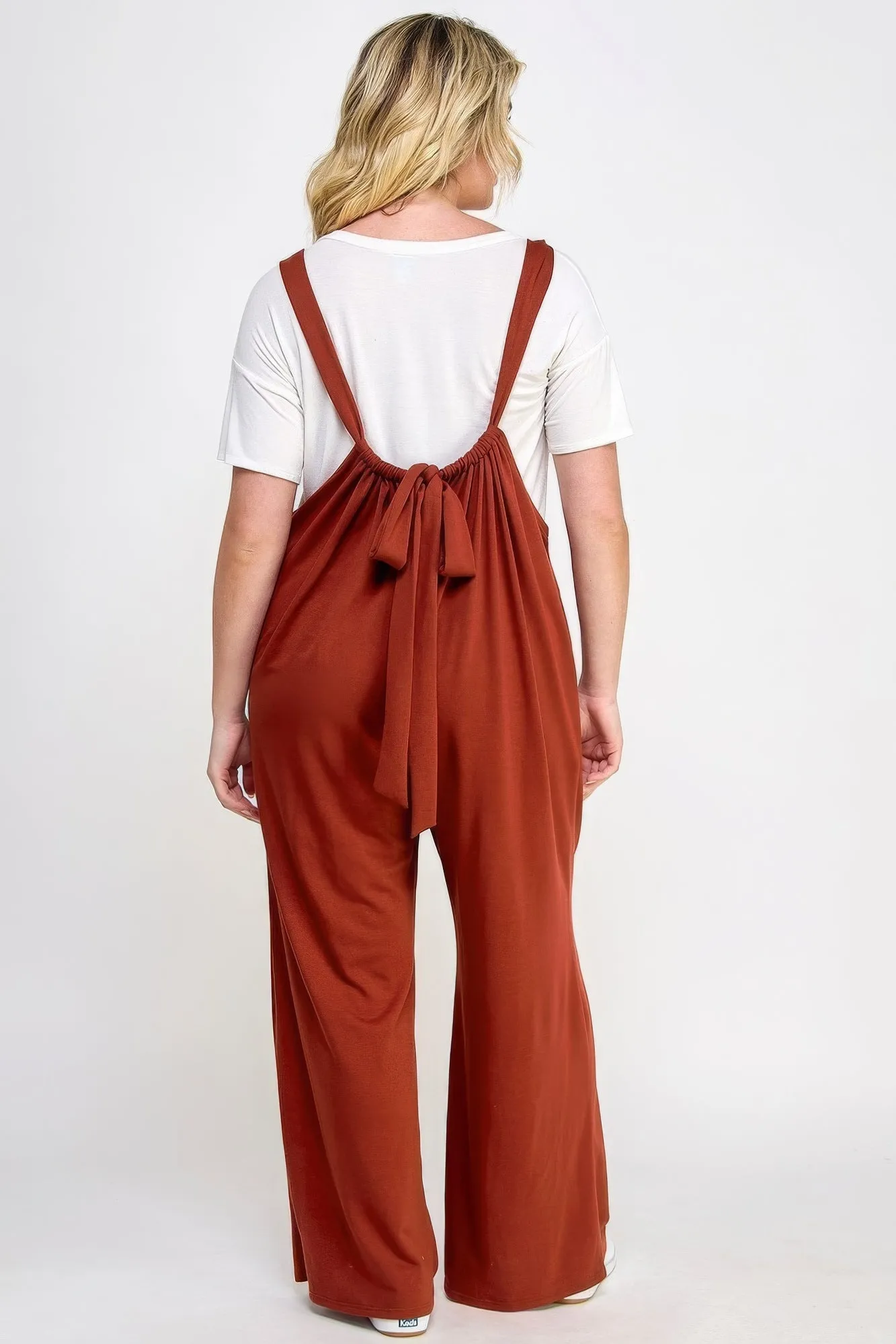 French Terry Wide Leg Jumpsuit Overalls sold by Gigi Laurent product image thumbnail 4