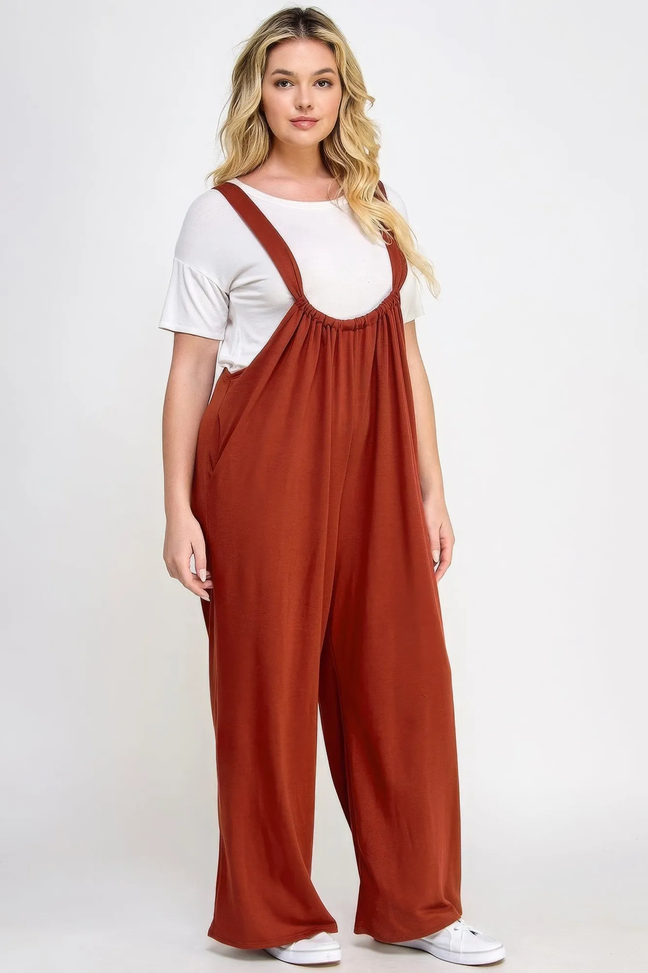 French Terry Wide Leg Jumpsuit Overalls sold by Gigi Laurent product image thumbnail 3