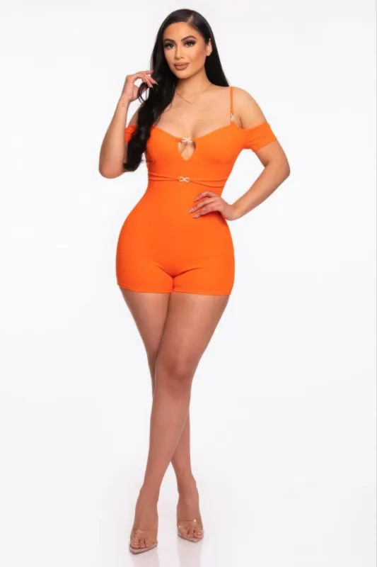 Infinity Off-shoulder Knitted Rompers made by Gigi Laurent