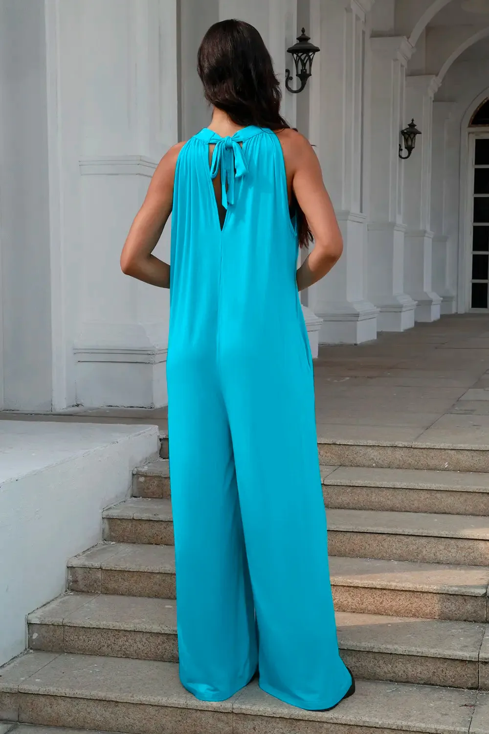 Double Take Full Size Tie Back Cutout Sleeveless Jumpsuit sold by Gigi Laurent product image thumbnail 2
