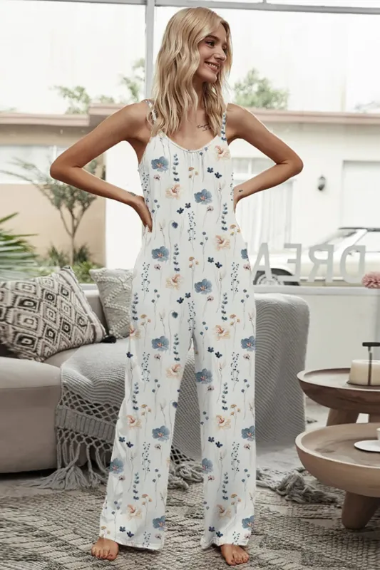 Shiny Printed Spaghetti Strap Jumpsuit sold by Gigi Laurent