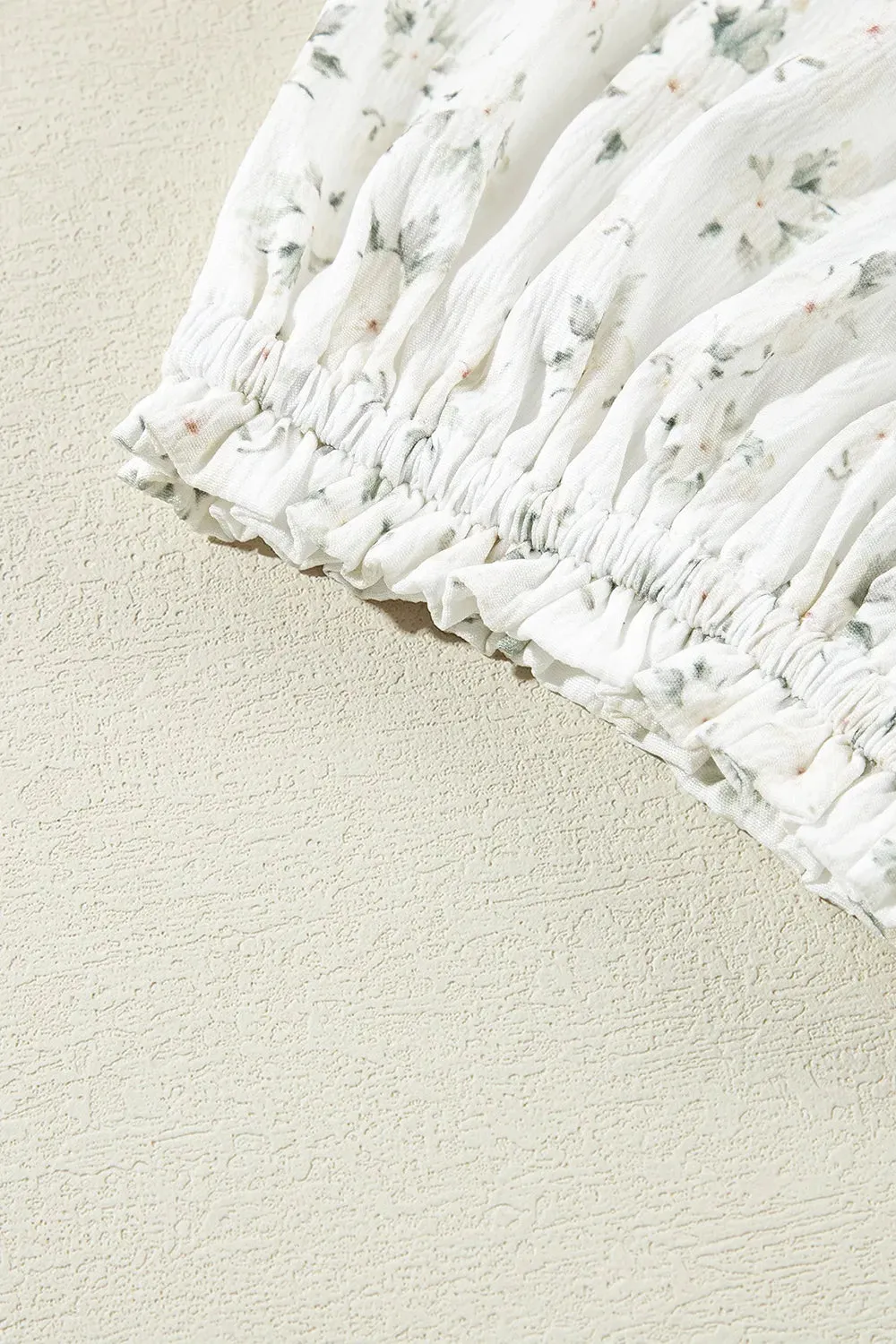 Smocked Printed Short Sleeve Jumpsuit sold by Gigi Laurent product image thumbnail 5