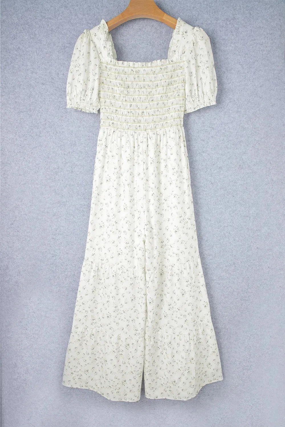 Smocked Printed Short Sleeve Jumpsuit sold by Gigi Laurent product image thumbnail 3