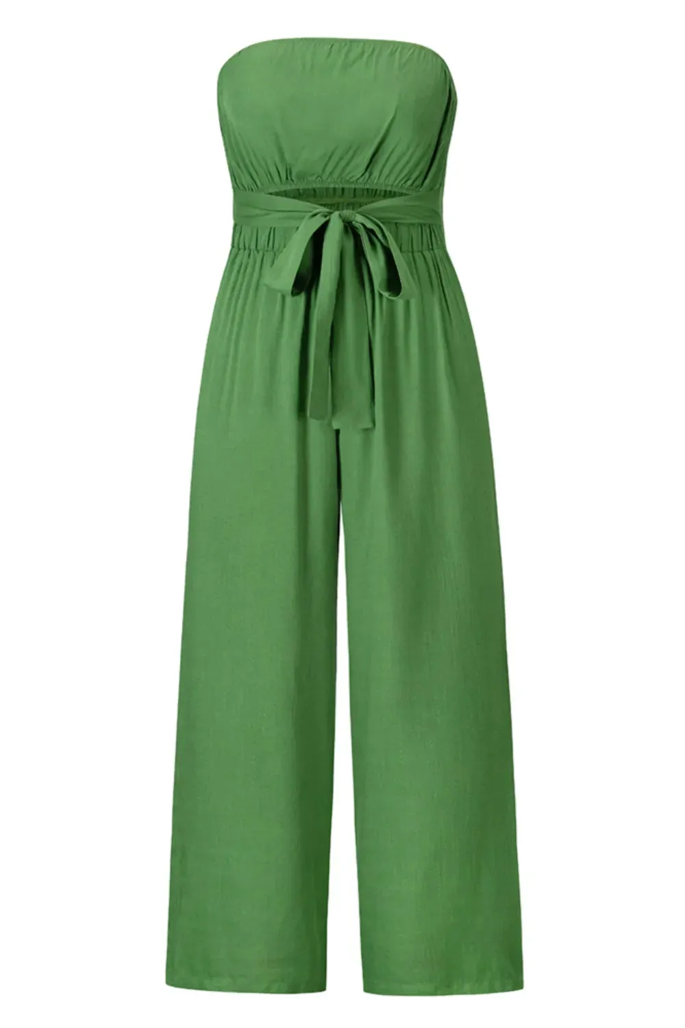Tied Cutout Tube Wide Leg Jumpsuit sold by Gigi Laurent product image thumbnail 3