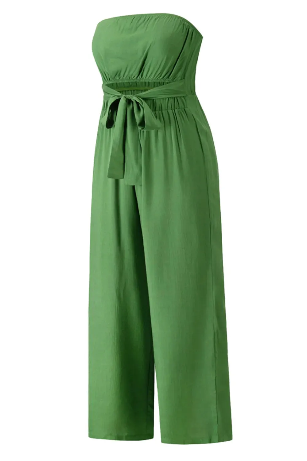 Tied Cutout Tube Wide Leg Jumpsuit sold by Gigi Laurent product image thumbnail 4