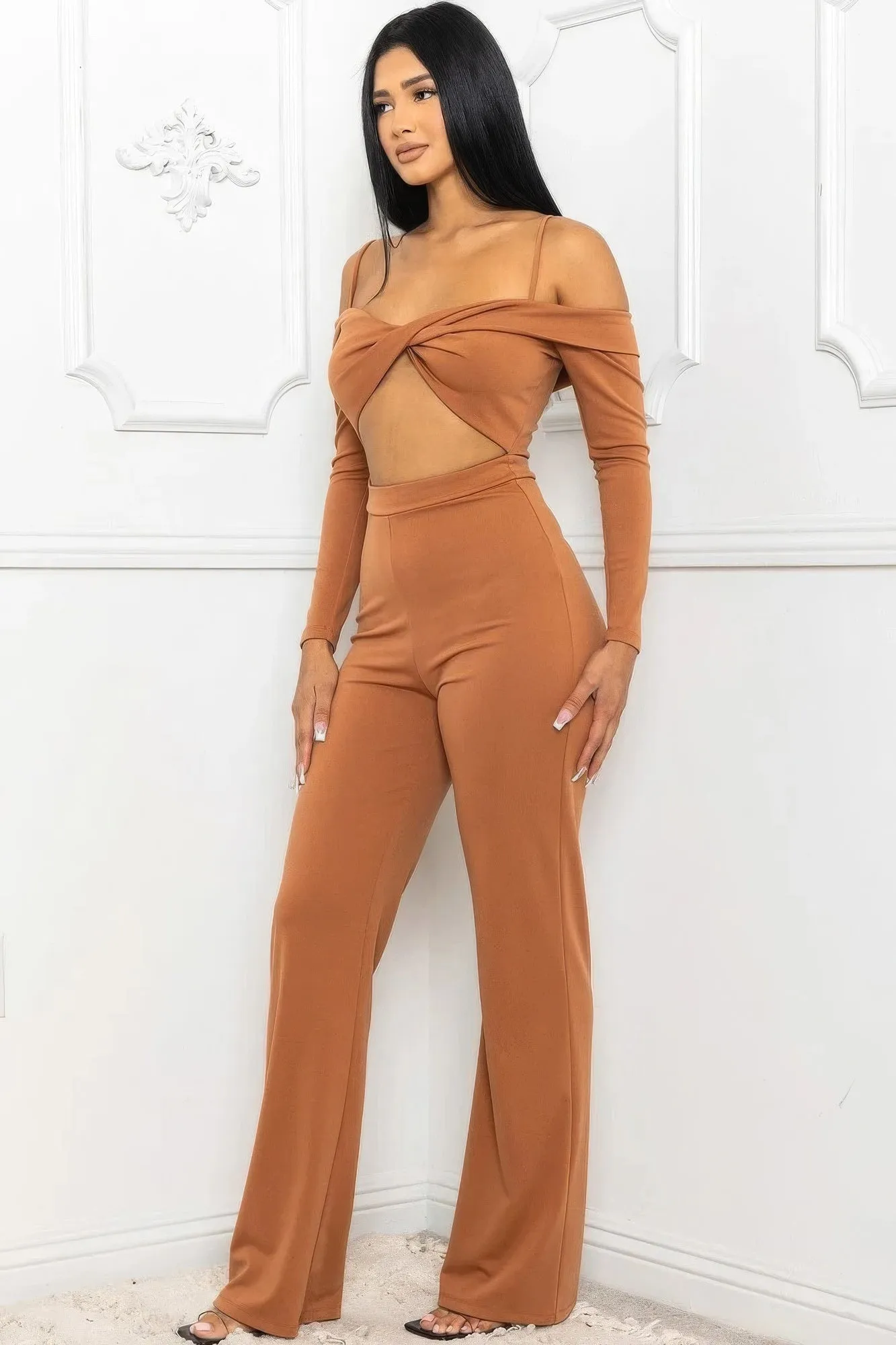 Open Shoulder Cutout Detail Jumpsuit sold by Gigi Laurent product image thumbnail 2