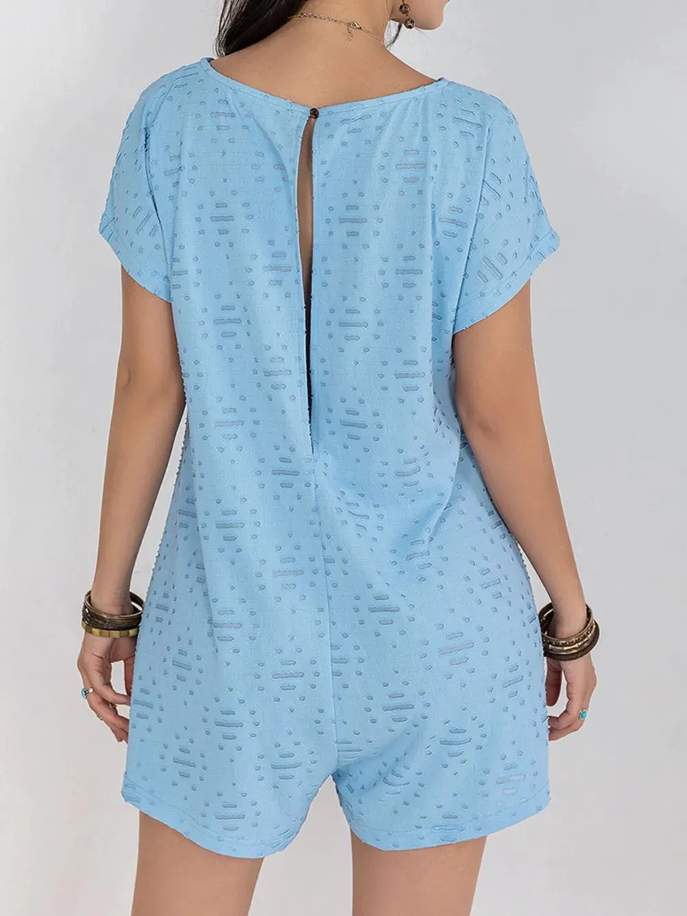 Round Neck Short Sleeve Romper sold by Gigi Laurent product image thumbnail 2