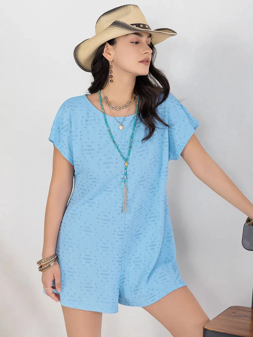 Round Neck Short Sleeve Romper sold by Gigi Laurent product image thumbnail 5