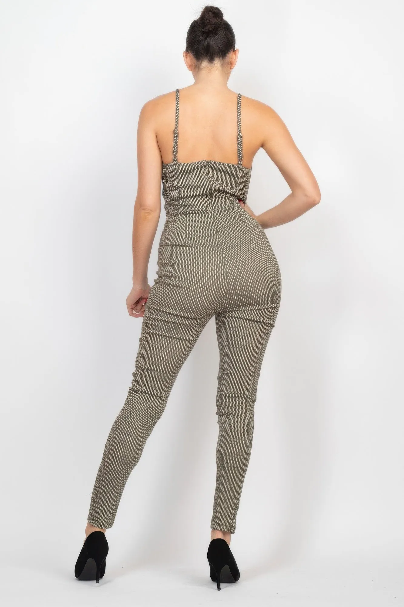 Plaid Sleeveless Zippered Jumpsuit sold by Gigi Laurent product image thumbnail 3
