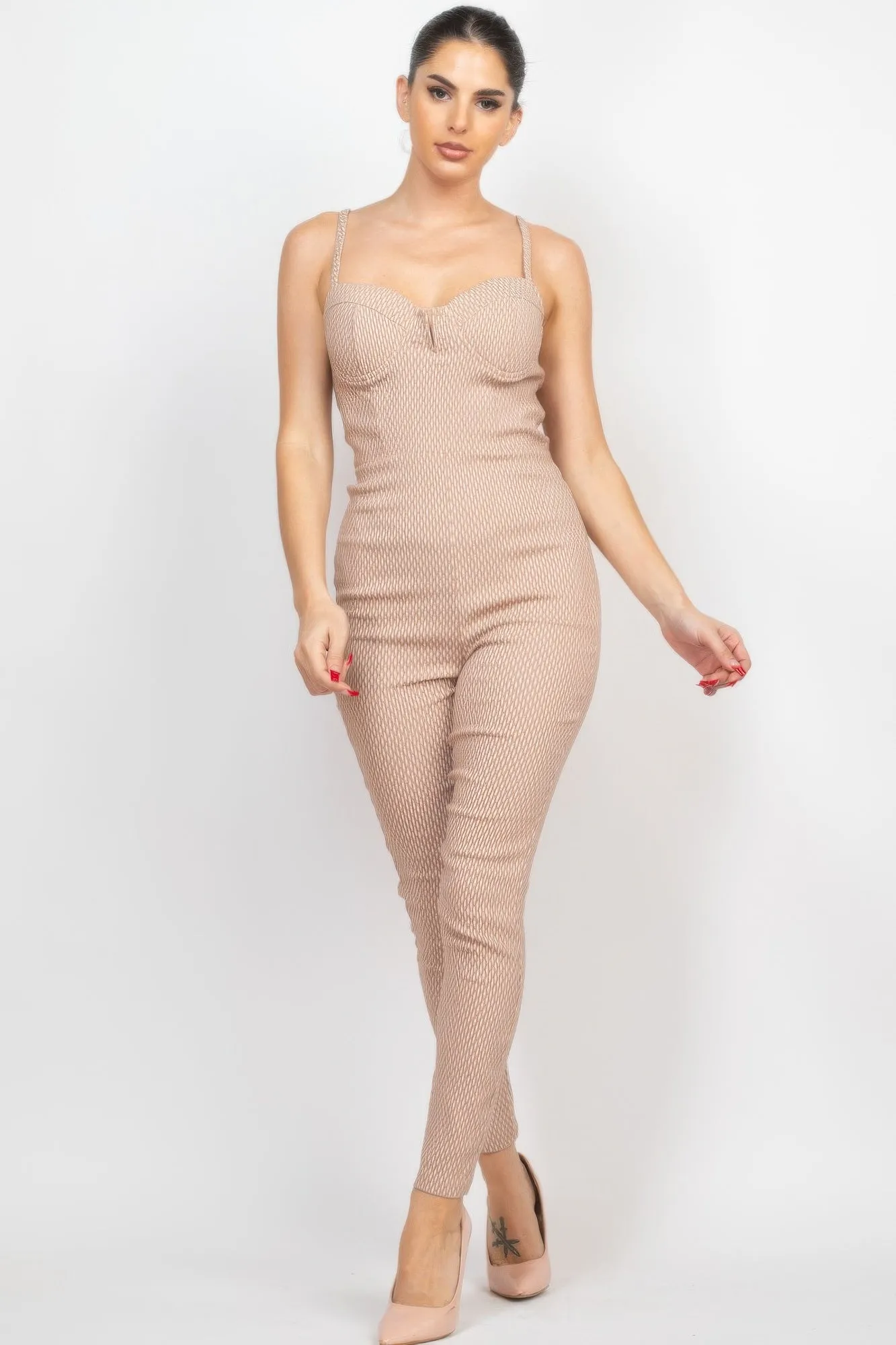 Plaid Sleeveless Zippered Jumpsuit sold by Gigi Laurent product image thumbnail 2