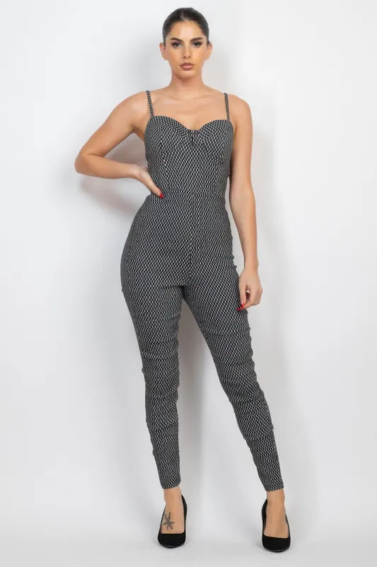 Plaid Sleeveless Zippered Jumpsuit made by Gigi Laurent