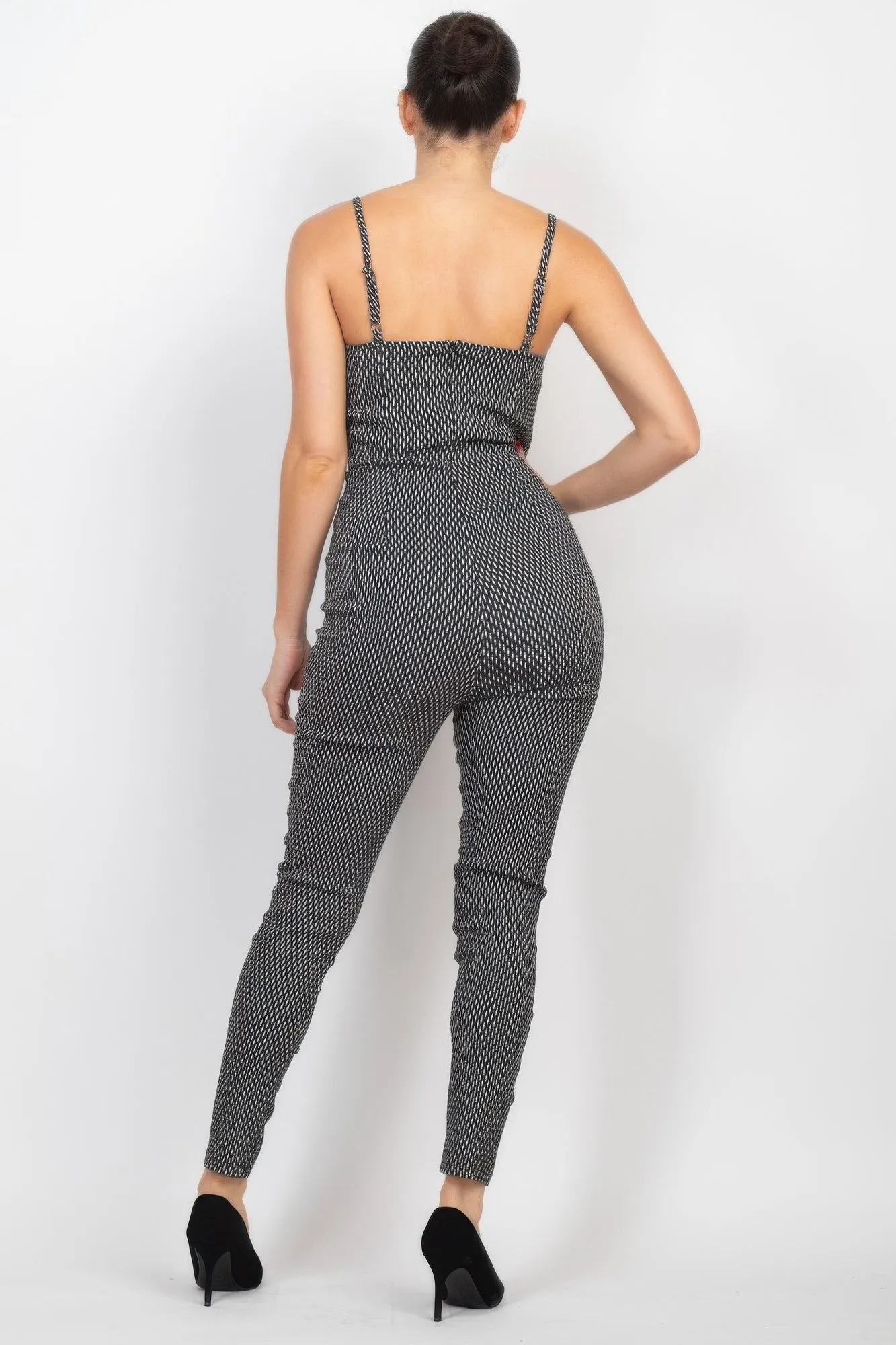 Plaid Sleeveless Zippered Jumpsuit sold by Gigi Laurent product image thumbnail 4