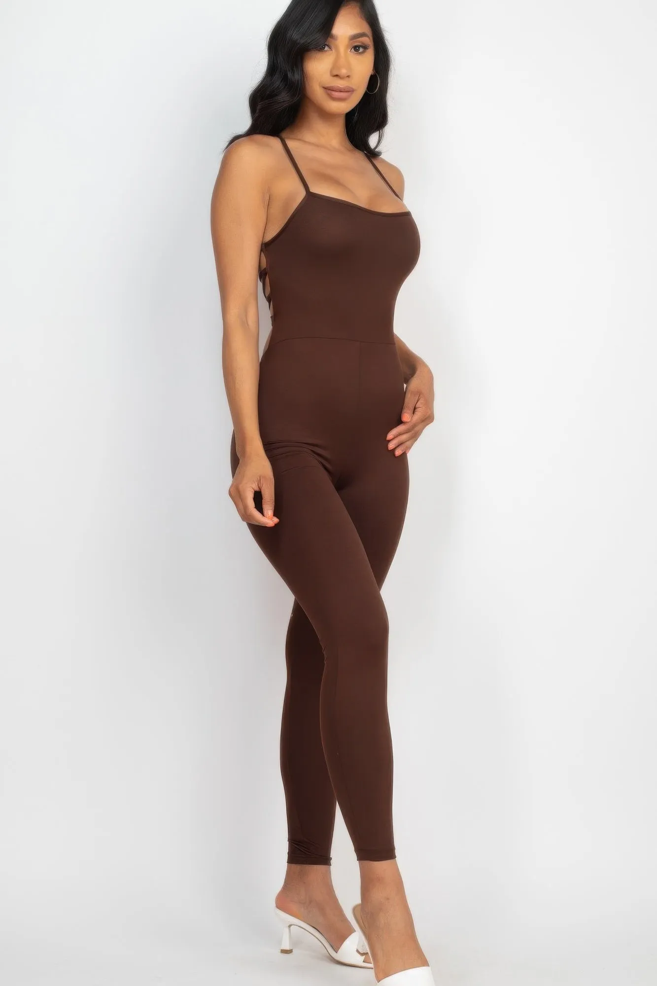 Criss-cross Open Back Bodycon Jumpsuit sold by Gigi Laurent product image thumbnail 3