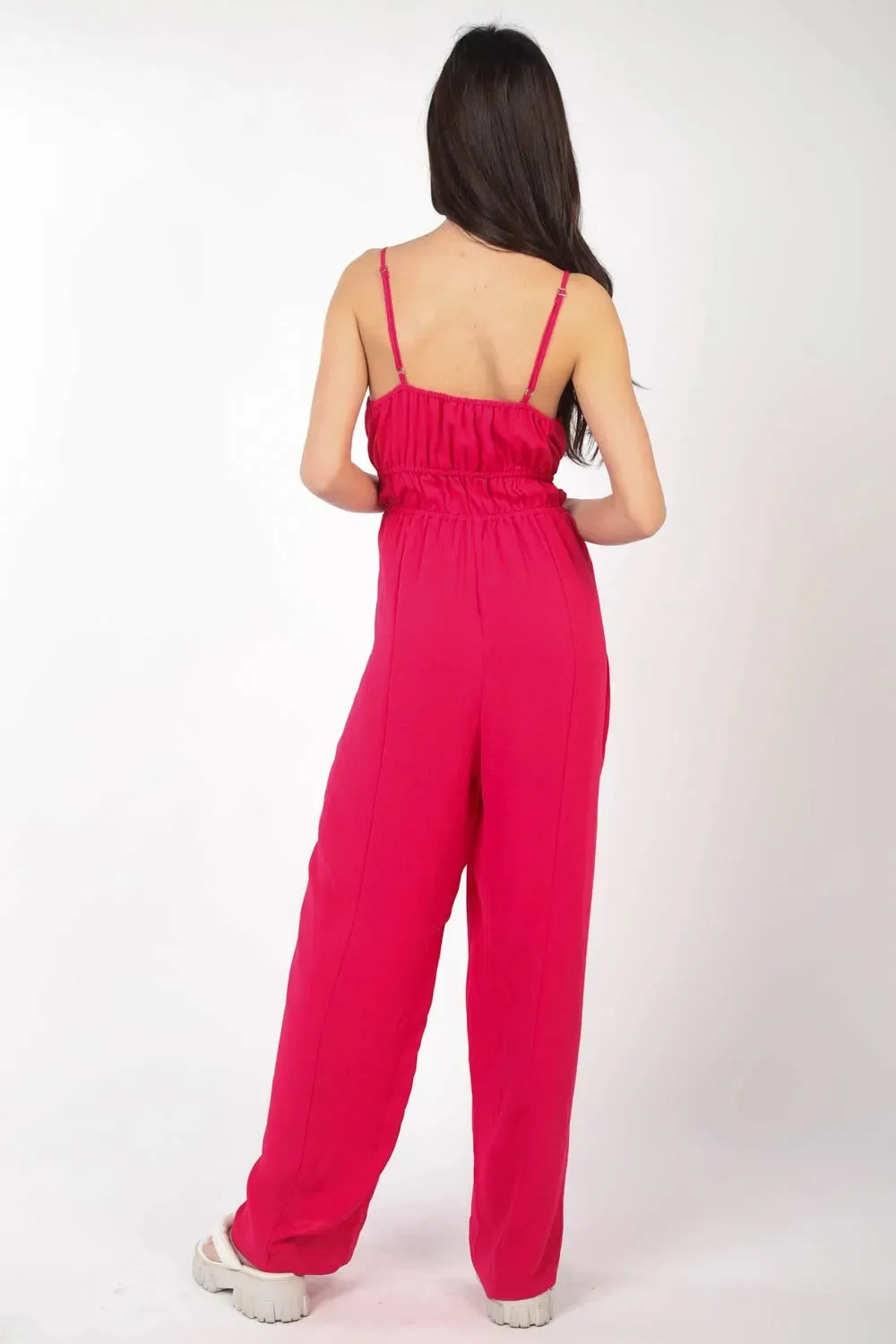 VERY J Pintuck Detail Woven Sleeveless Jumpsuit sold by Gigi Laurent product image thumbnail 2